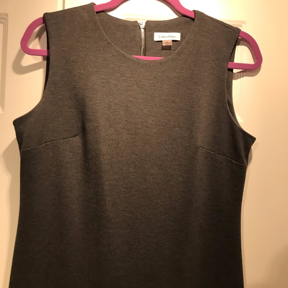 Gray Jersey Calvin Klein Dress